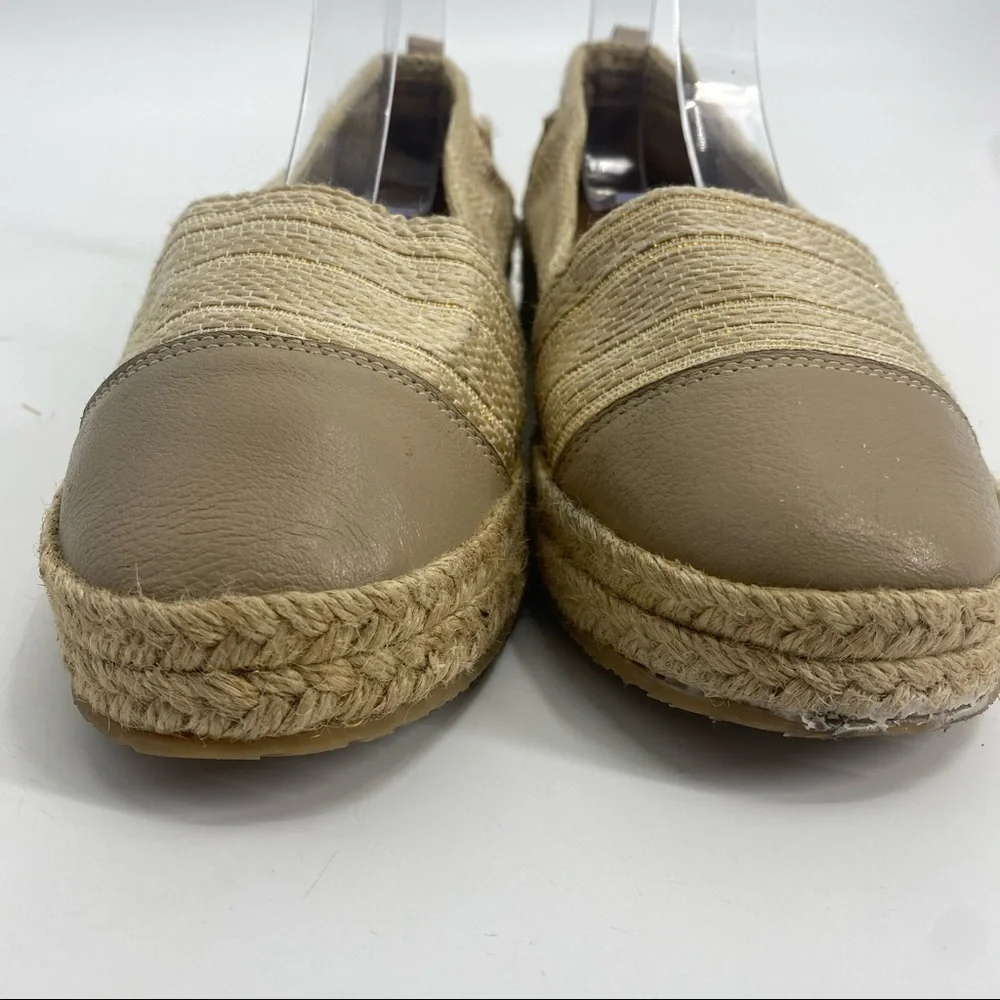 Kaanas platform espadrille slip on leather and jute 7